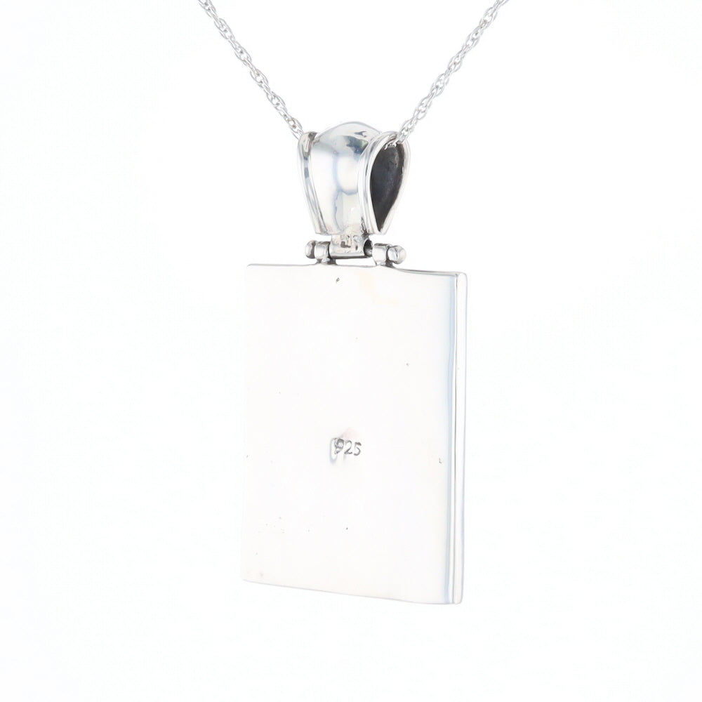 Onyx & Mother of Pearl Checkered Pendant