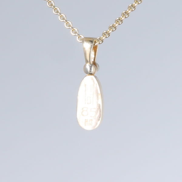 Opal Pendant Oval Inlaid Design with .02ct Round Diamond