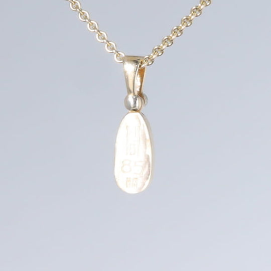 Opal Pendant Oval Inlaid Design with .02ct Round Diamond