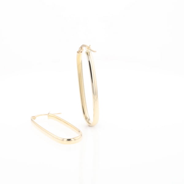 Flat Saddleback Hoop Earrings
