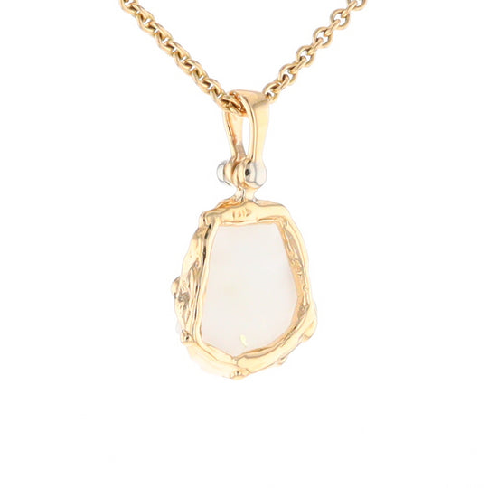 Gold Quartz Freeform Pendant  (G2)