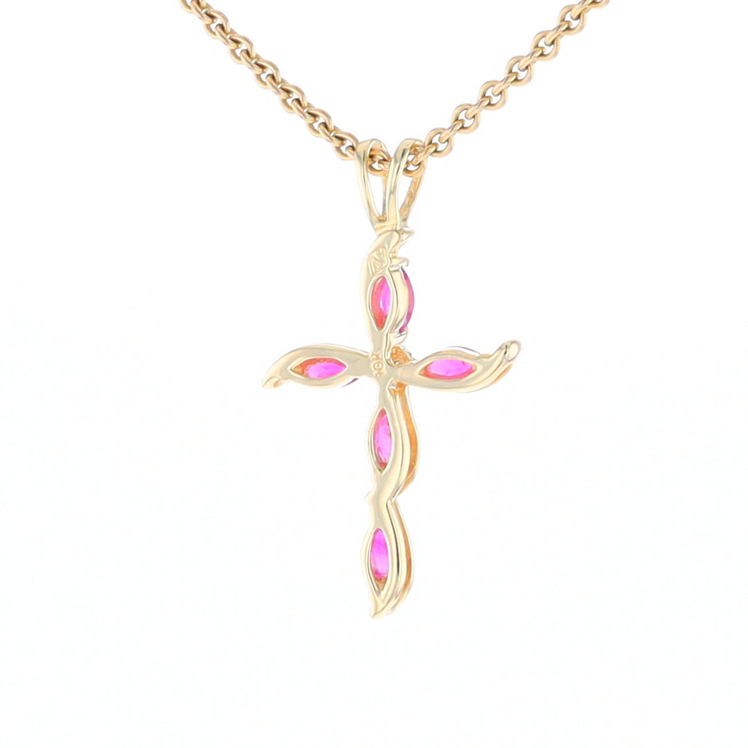 Marquise Ruby Cross