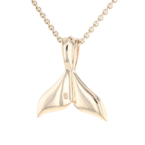 Whale Tail Gold Nugget Pendant
