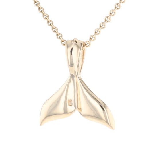 Whale Tail Gold Nugget Pendant