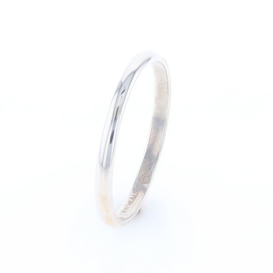 Men's Flat Silver Wedding Band