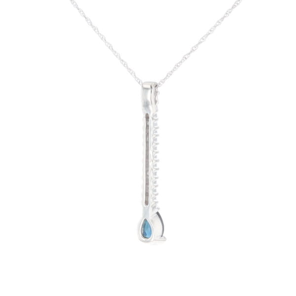 Pear Blue Sapphire Drop Pendant