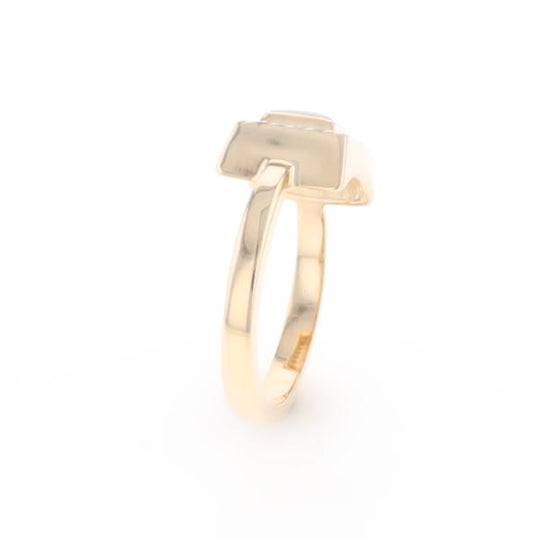 Gold Quartz Ring Square Inlaid Halo .14ctw Diamonds Design