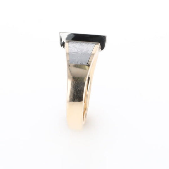 Meteorite Ring Double Sided Inlaid Design with .23ctw Diamonds
