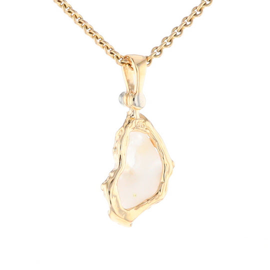 Gold Quartz Freeform Pendant (G2)