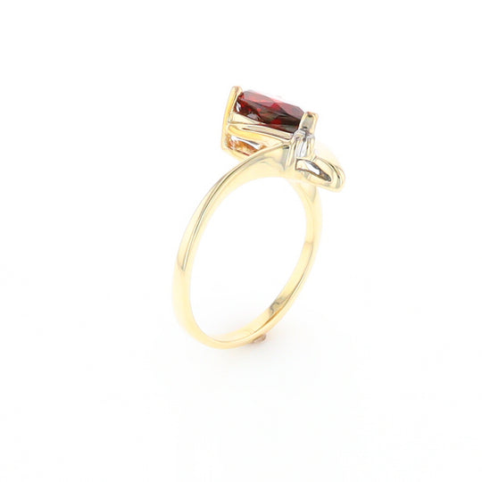 Pear Garnet Ring