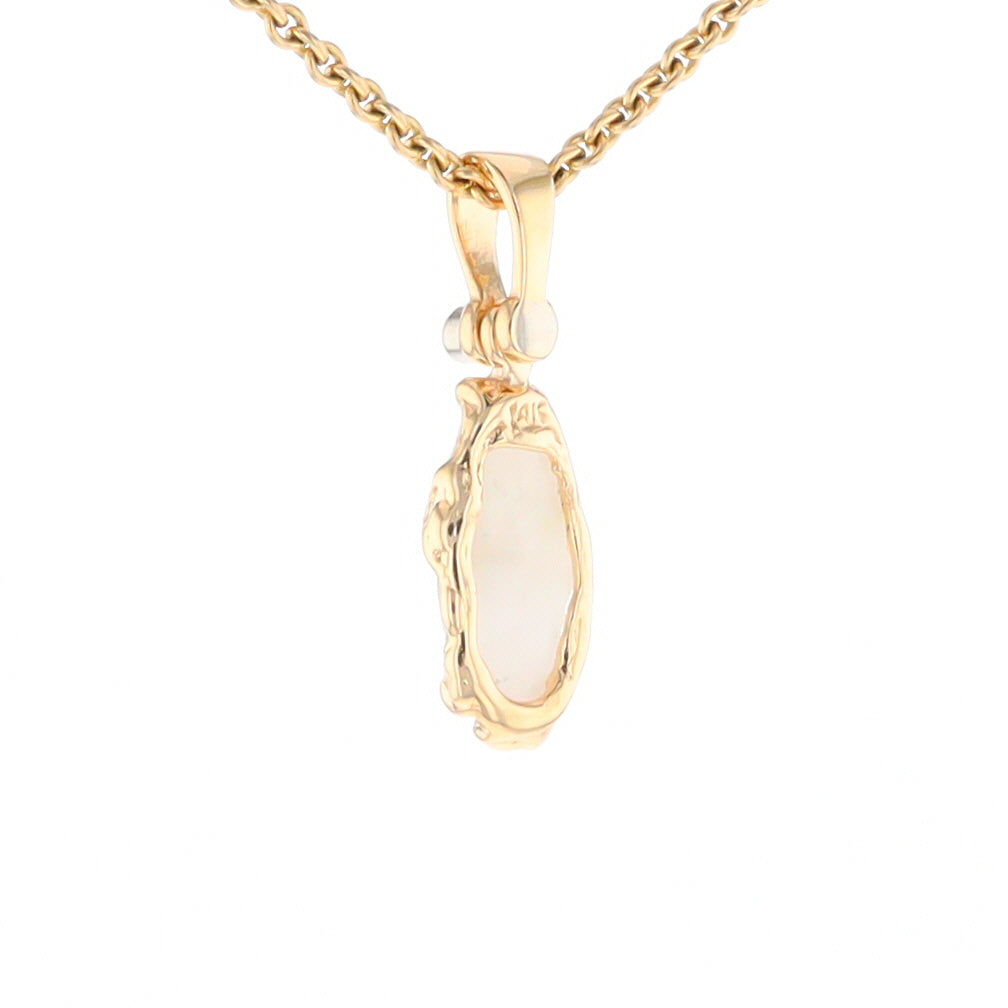 Gold Quartz Freeform Pendant (G2)