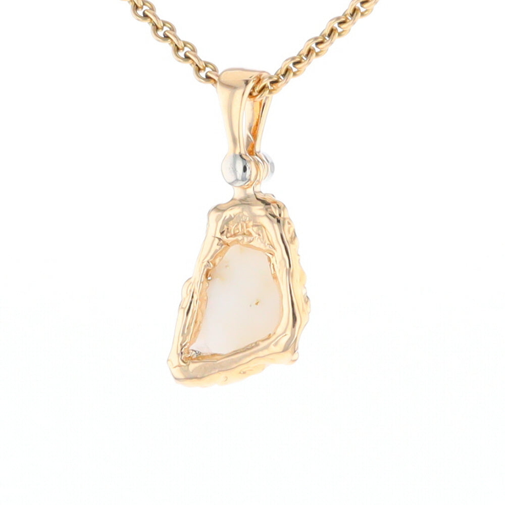 Rough Gold Quartz Freeform Pendant