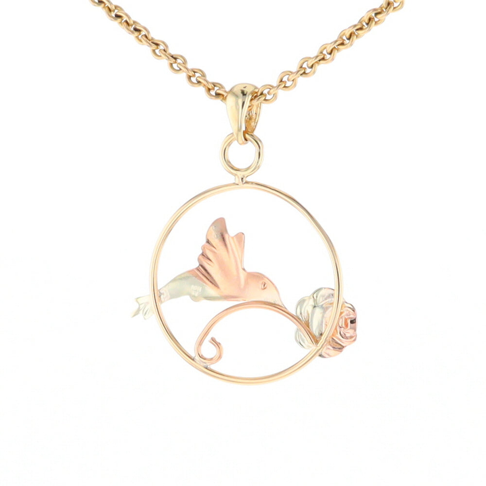 Hummingbird & Rose Pendant