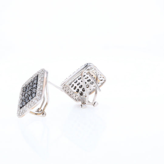 Pavé Black and White Diamond Earrings