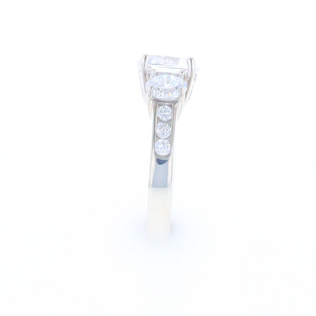 Three Stone Cubic Zirconia Ring