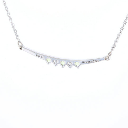 Peridot & Diamond Mother's Necklace