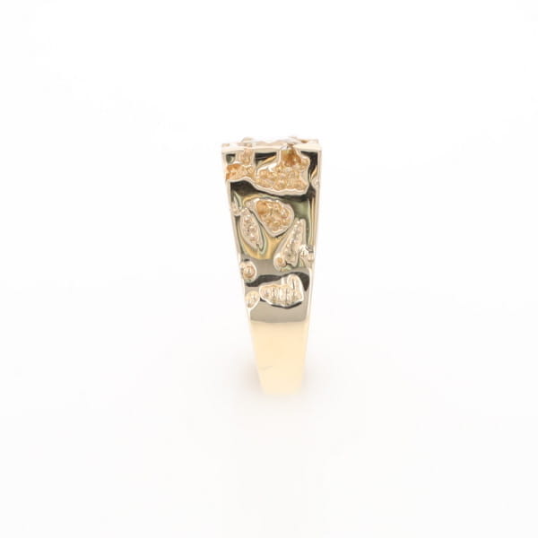 Men's Faux Nugget Style Diamond Ring