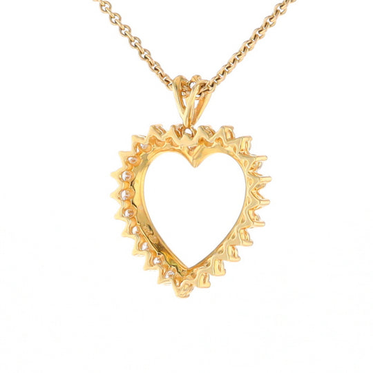 Diamond Halo Heart Pendant