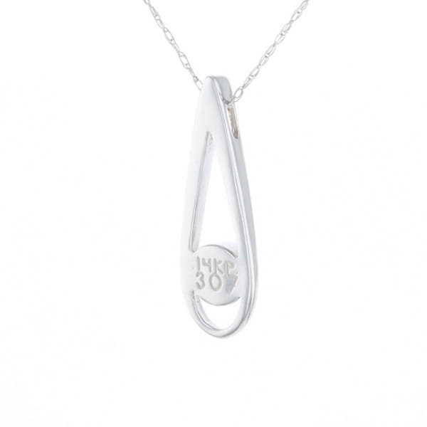 Open Teardrop Round Onyx Inlaid Pendant