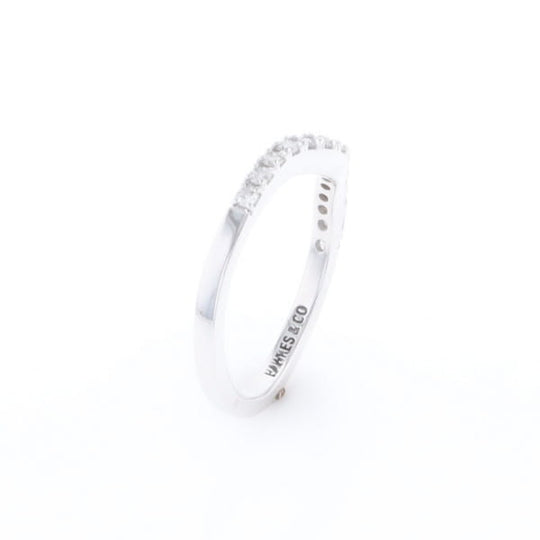 Diamond Contour Wedding Band