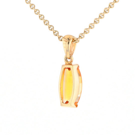 Fancy Cut Citrine Solitaire Pendant