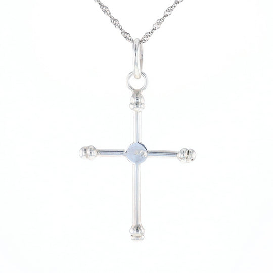 Silver Peridot Cross