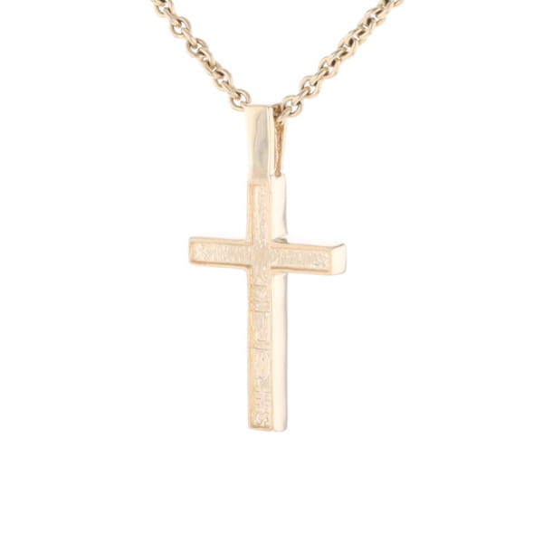 Three Section Gold Quartz Cross - G2