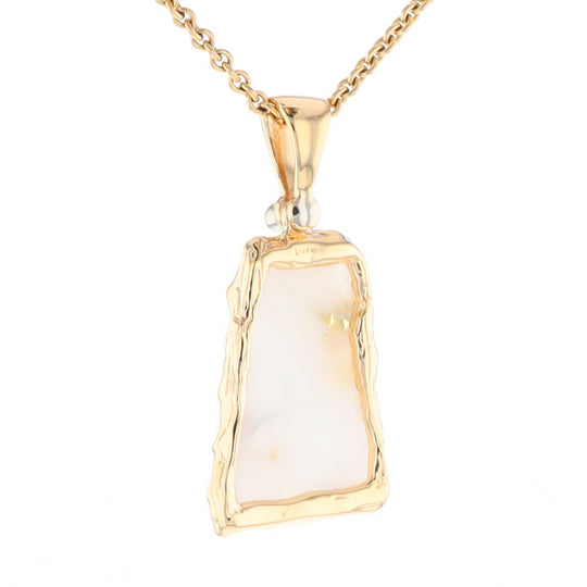 Gold Quartz Freeform Pendant  (G2)