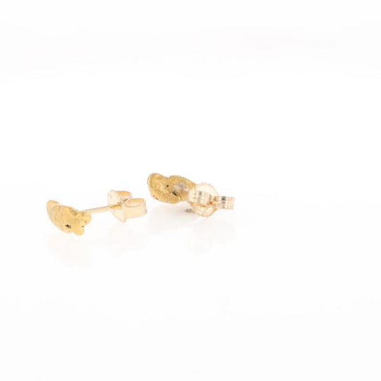 Natural Gold Nugget Stud Earrings