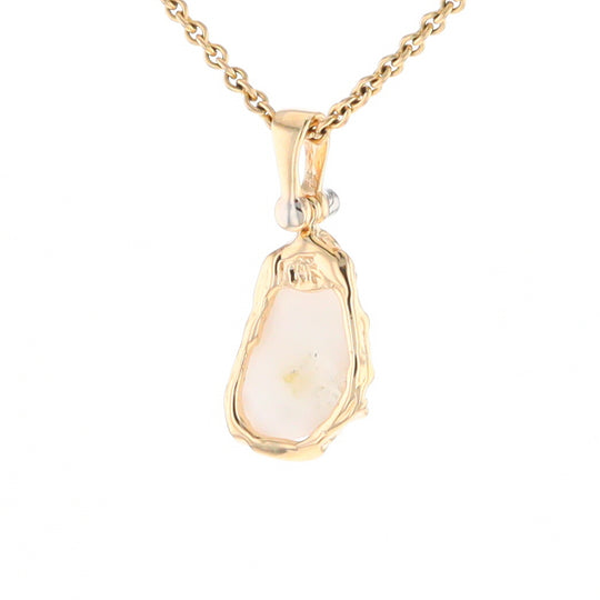 Gold Quartz Freeform Pendant (G2)