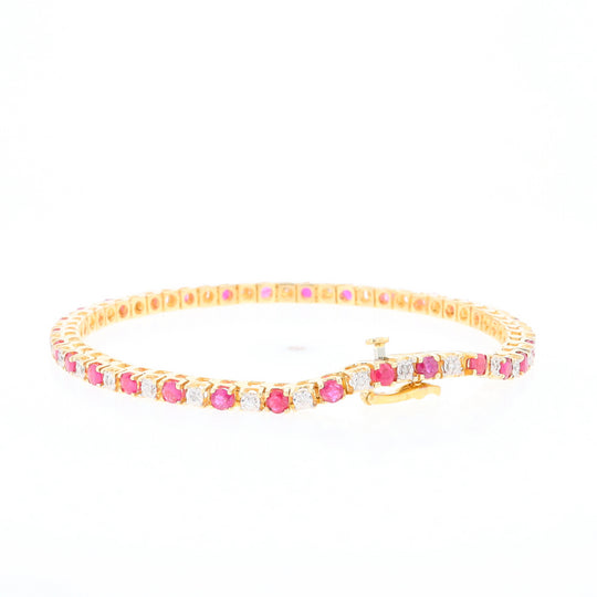 Ruby and Diamond Tennis Bracelet