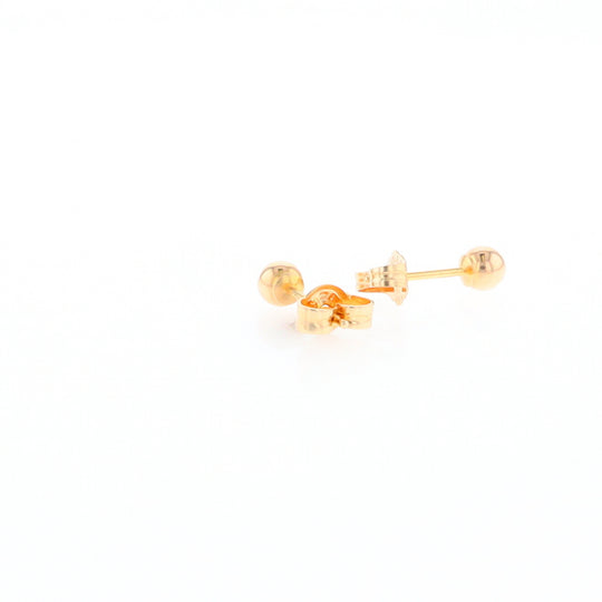 Gold Ball Stud Earrings