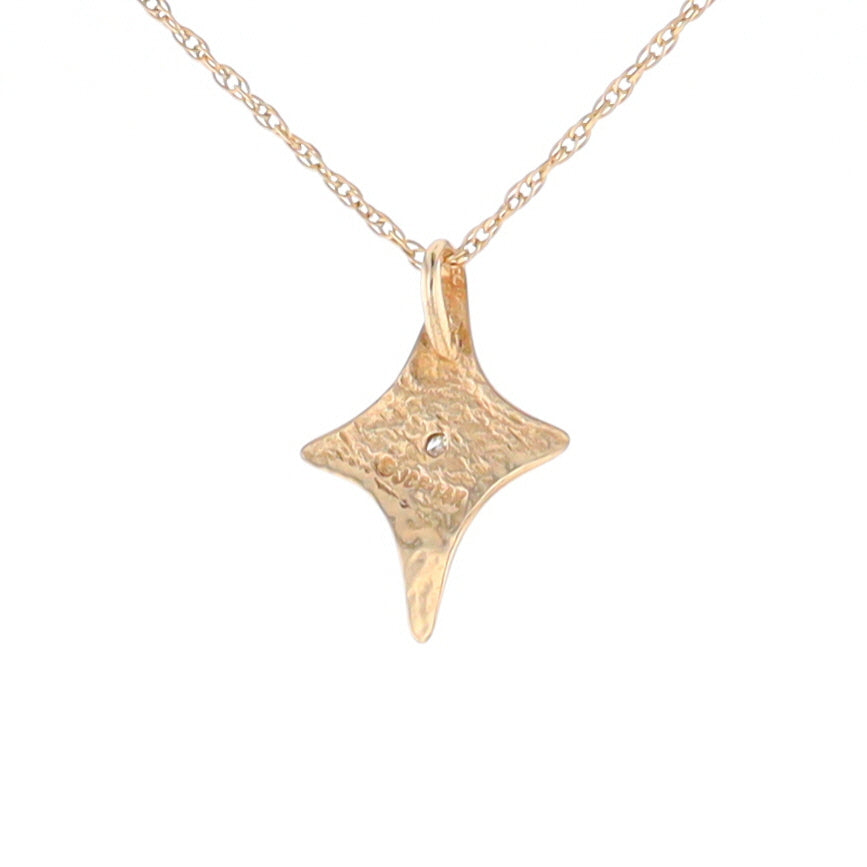 North Star Pendant Diamond Solitaire