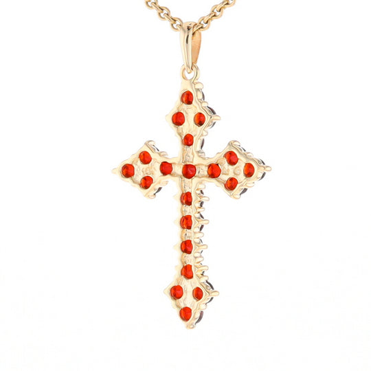 Vintage Garnet Cluster Cross