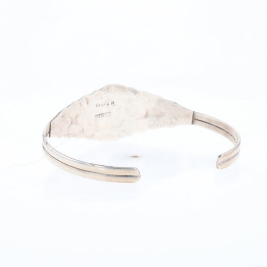 Sterling Silver Coral Cuff Bracelet