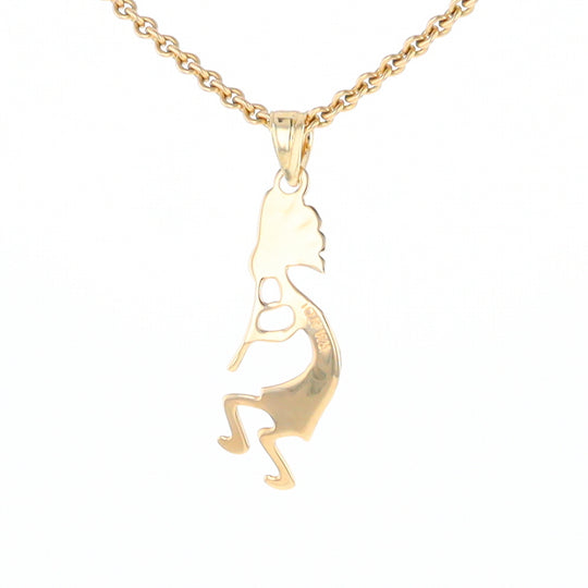 Black Hills Gold Yellow & Rose Gold Kokopelli Pendant