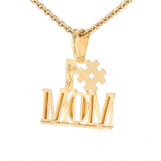 Yellow Gold #1 Mom Pendant