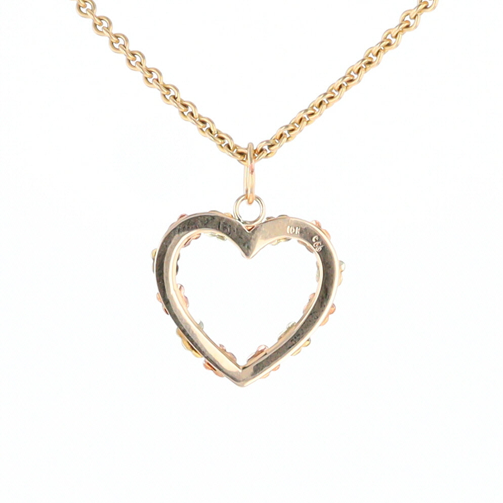 Black Hills Gold Heart Leaf Pendant