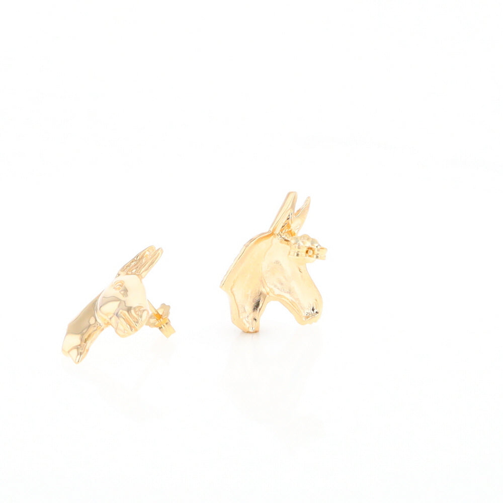 Gold Donkey Earrings