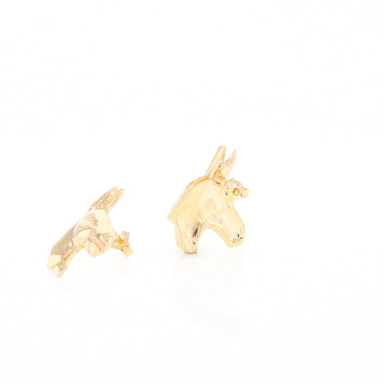 Gold Donkey Earrings