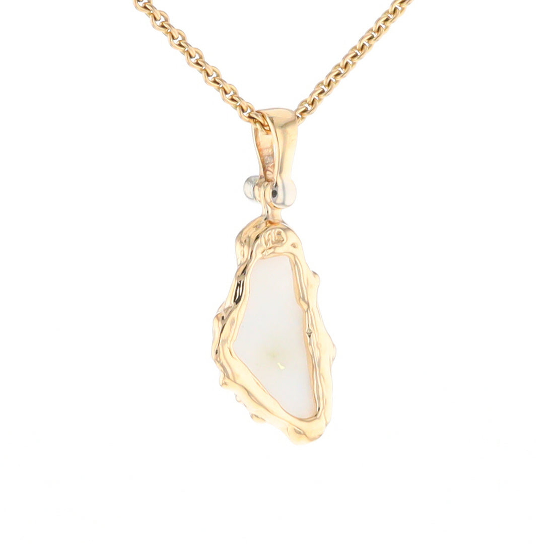 Gold Quartz Freeform Pendant (G2)