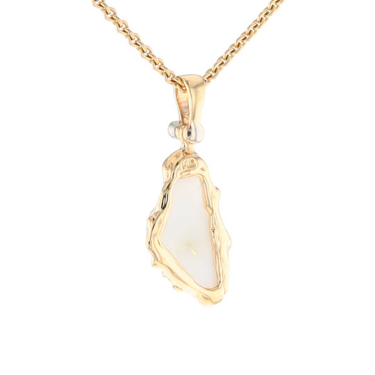 Gold Quartz Freeform Pendant (G2)