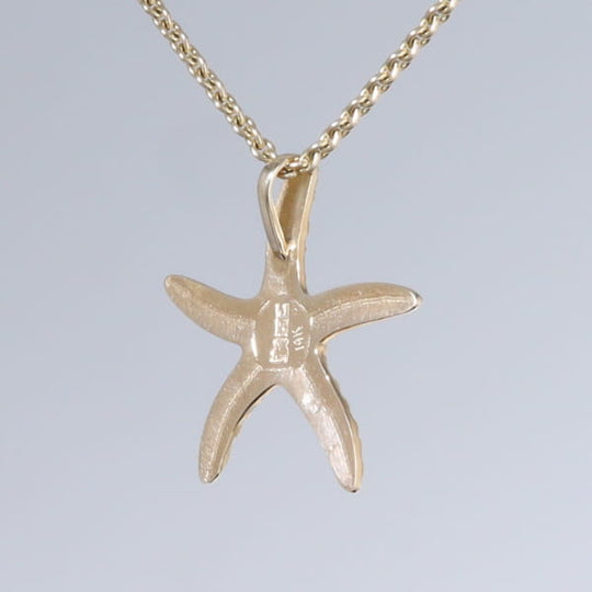 Opal Pendant Inlaid Realistic Star Fish Sea Life Design