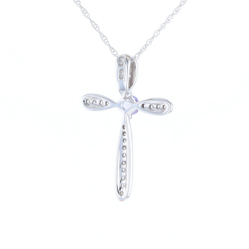 Tanzanite Cross Necklace