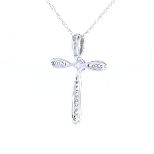 Tanzanite Cross Necklace