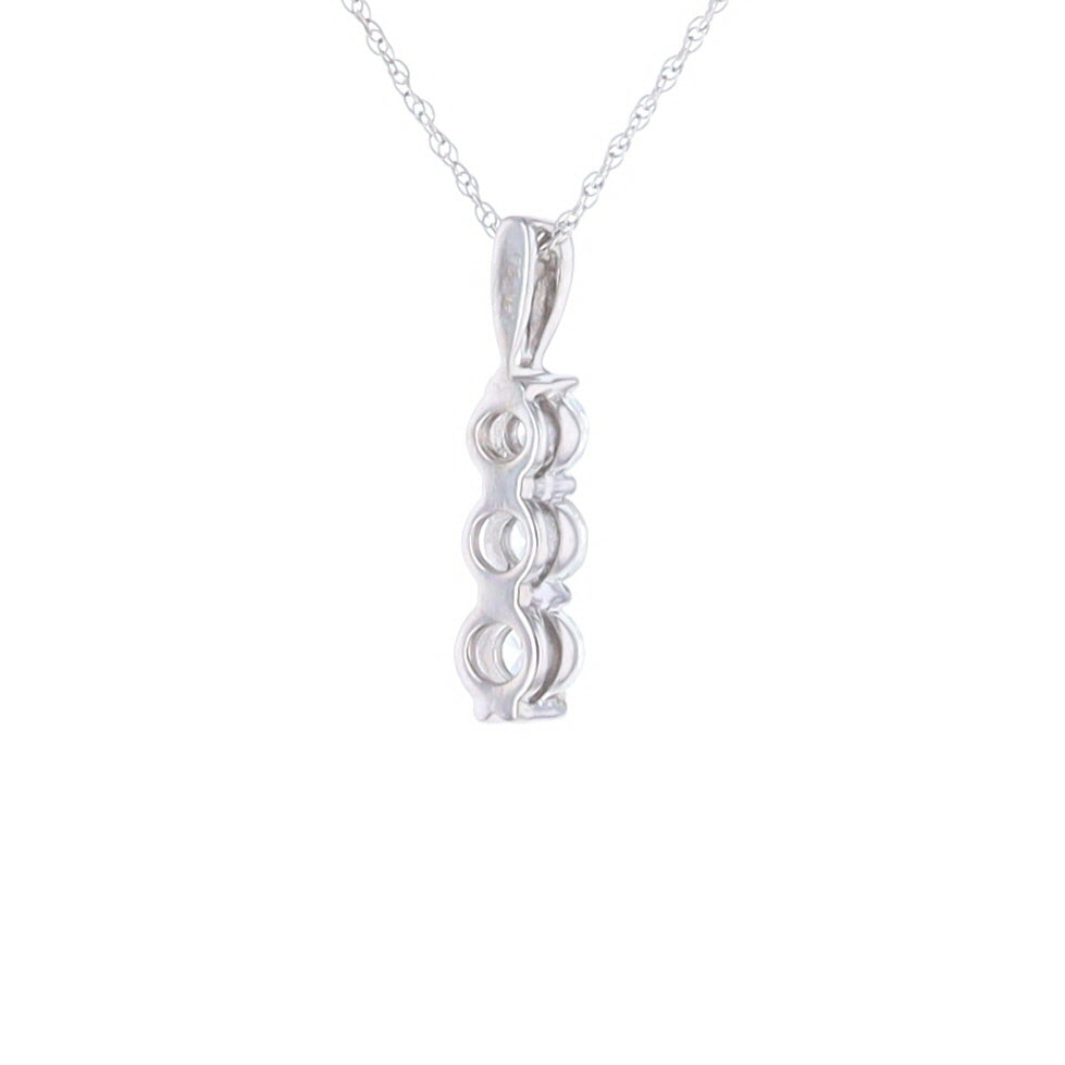 Three Diamond Drop Pendant