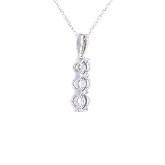 Three Diamond Drop Pendant