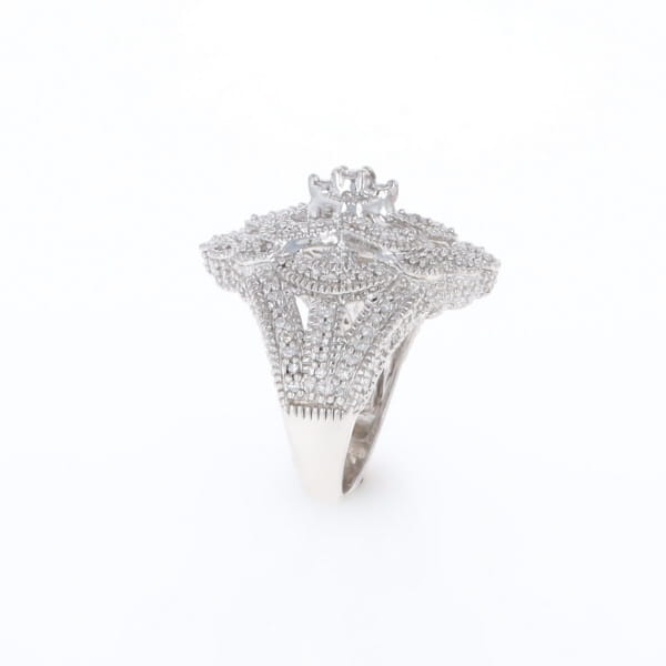 Floral Filigree Design Diamond Ring