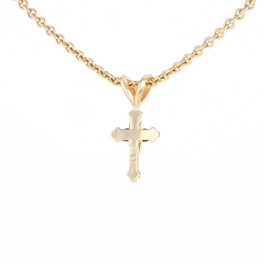 Black Hills Gold Diamond Cross Pendant