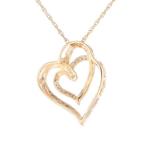 Double Heart Diamond Pendant